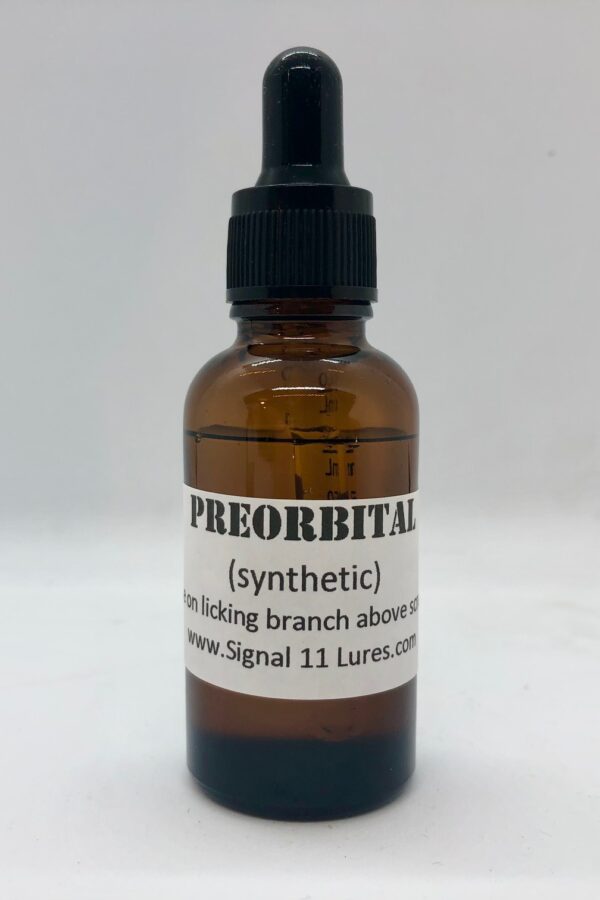 A bottle of preorbital is shown with the label.