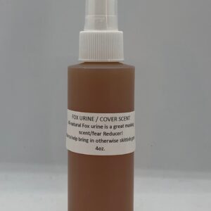 A bottle of hair color spray with brown label.