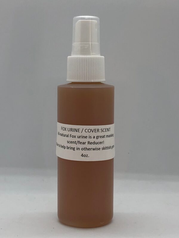 A bottle of hair color spray with brown label.